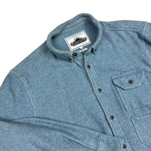 Penfield Ridgley Button Down Blue Flannel Shirt‎ Large Tailored Fit Long Sleeve